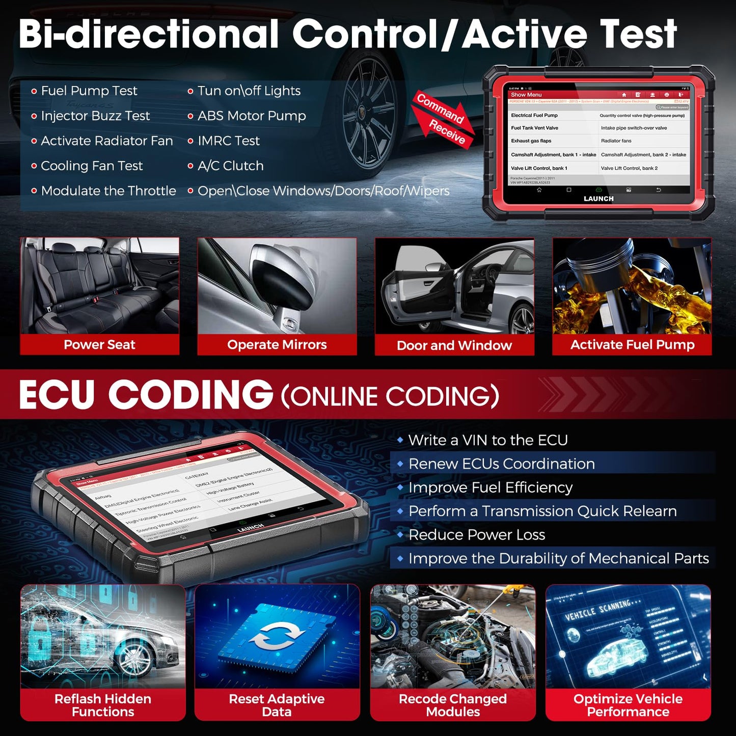 LAUNCH X431 PRO Elite 2024 Bi-Directional OBD2 Diagnostic Tool