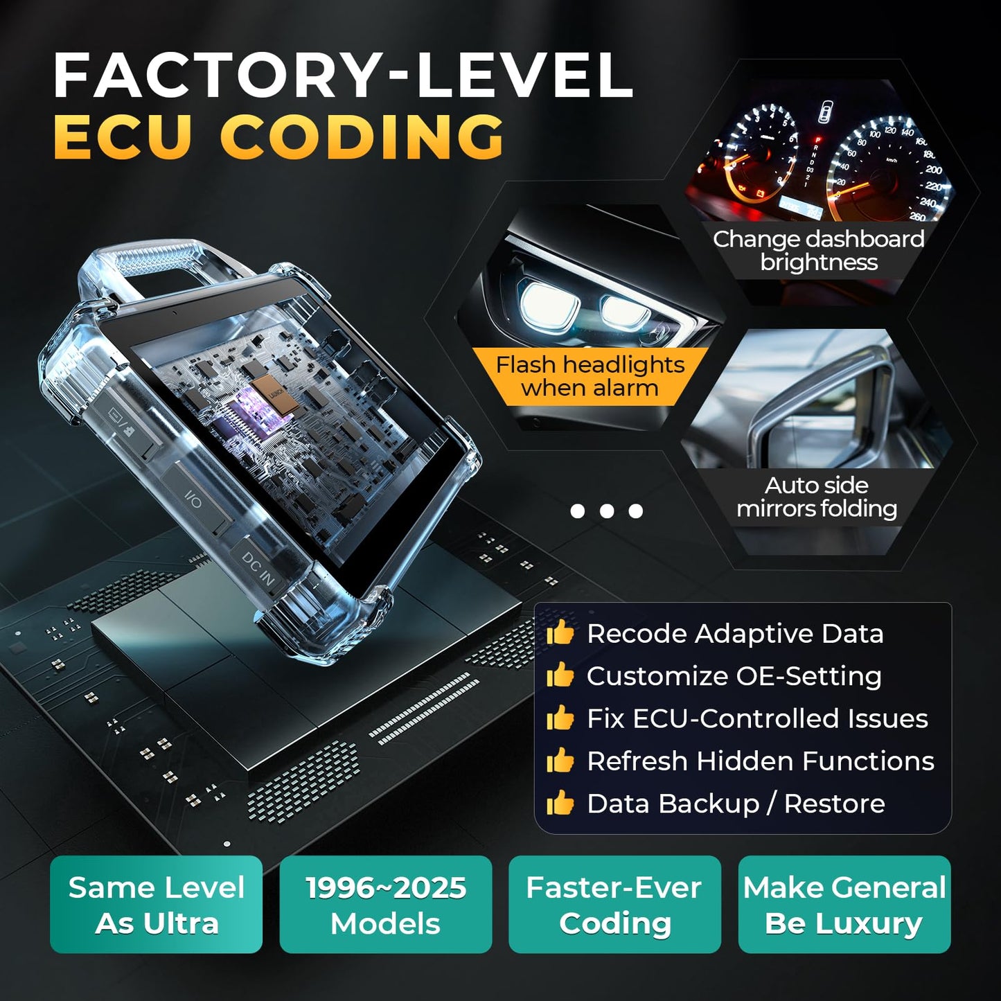 LAUNCH X431 PADVII Elite – ECU Programming & HD Truck Scanner