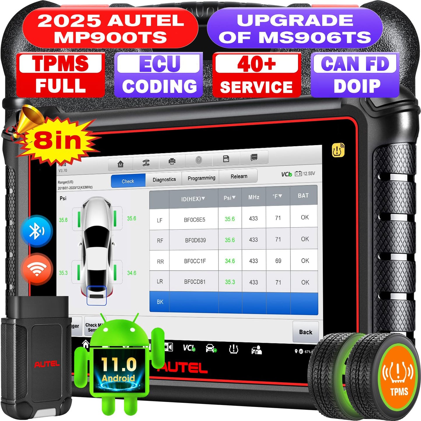 Autel MaxiPRO MP900TS Scanner – 2025 TPMS & ECU Tool