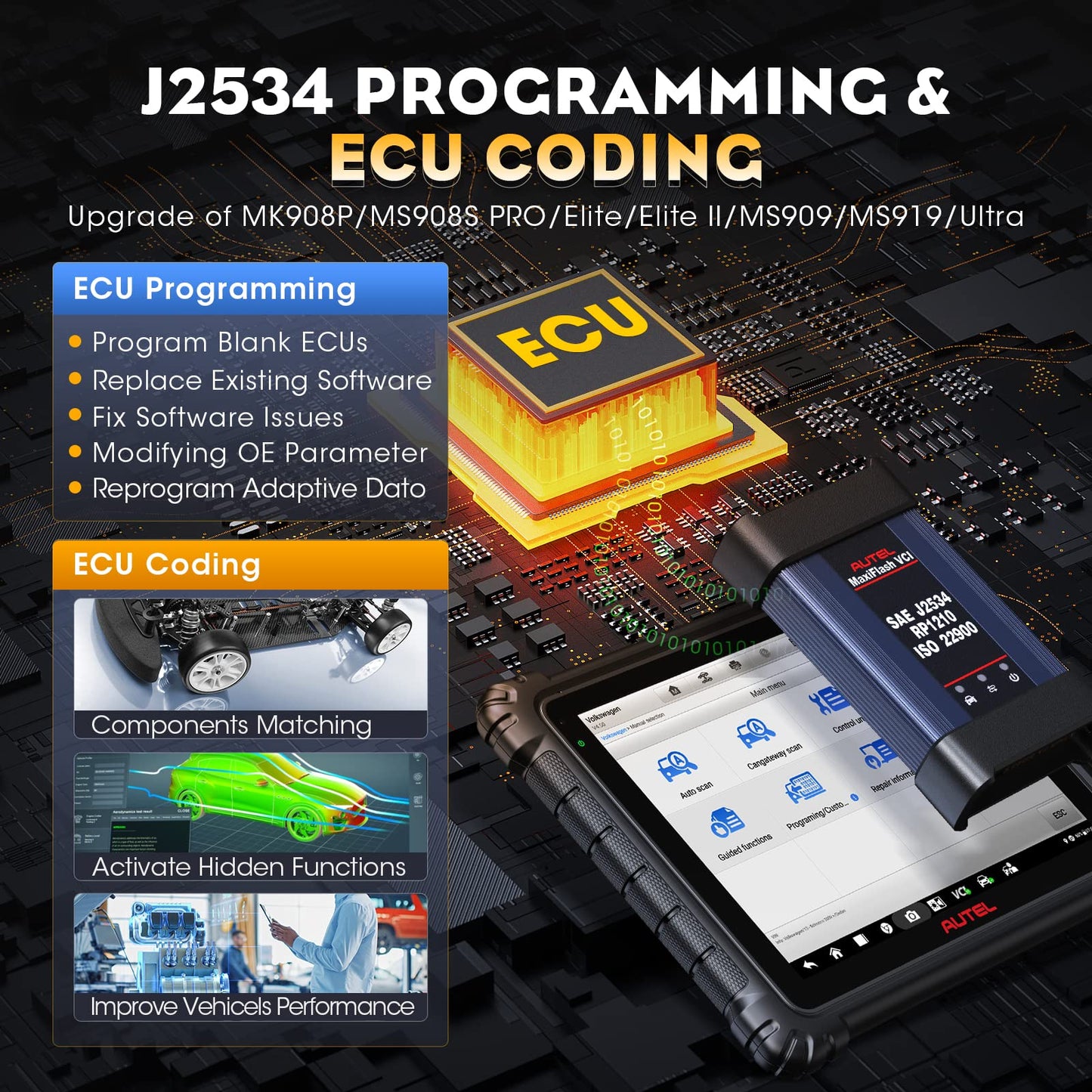 Autel MaxiCOM Ultra Lite Scanner – 2025 ECU Programming Tool