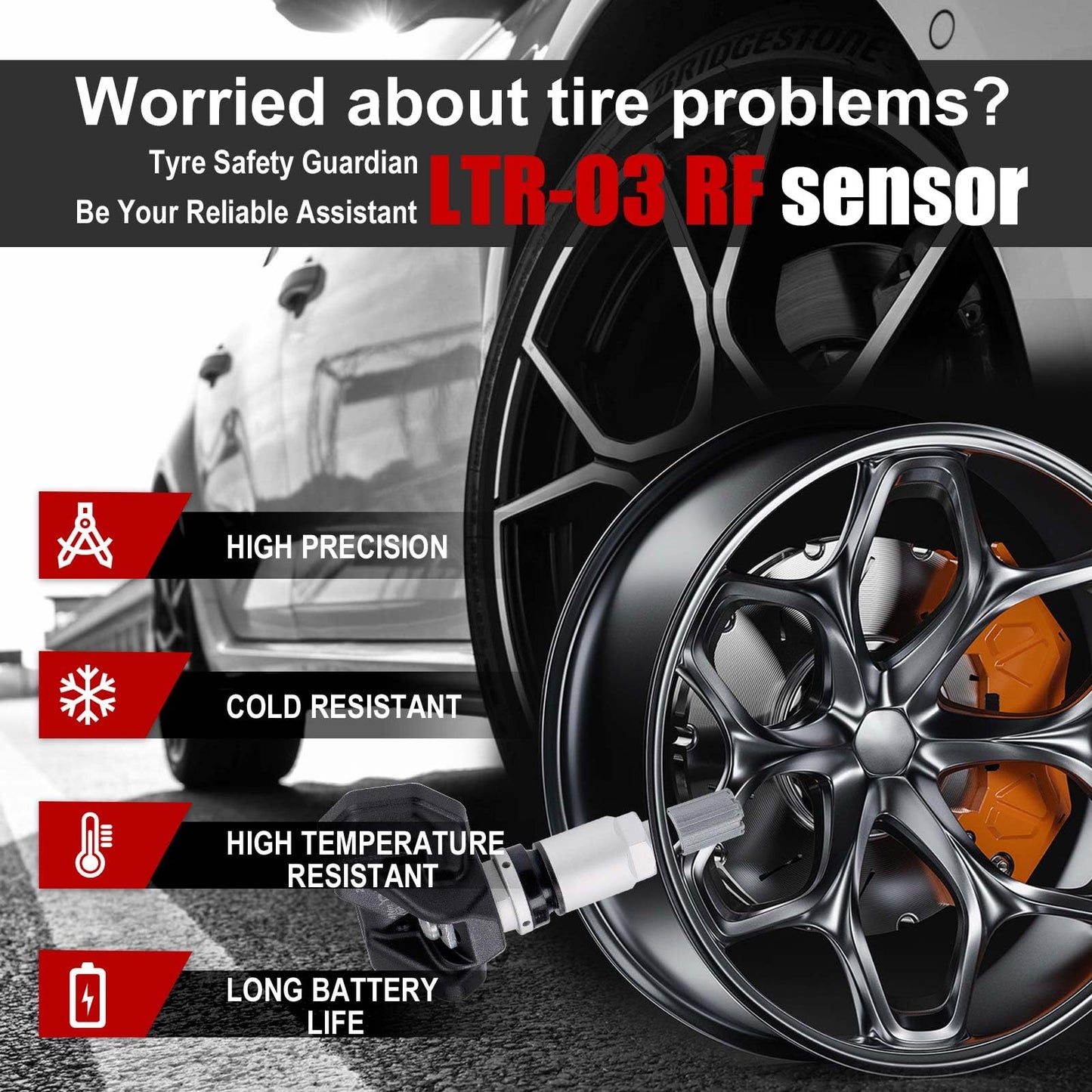 Launch X-431 i-TPMS TPMS Tool + 4 RF Sensors 315/433MHz