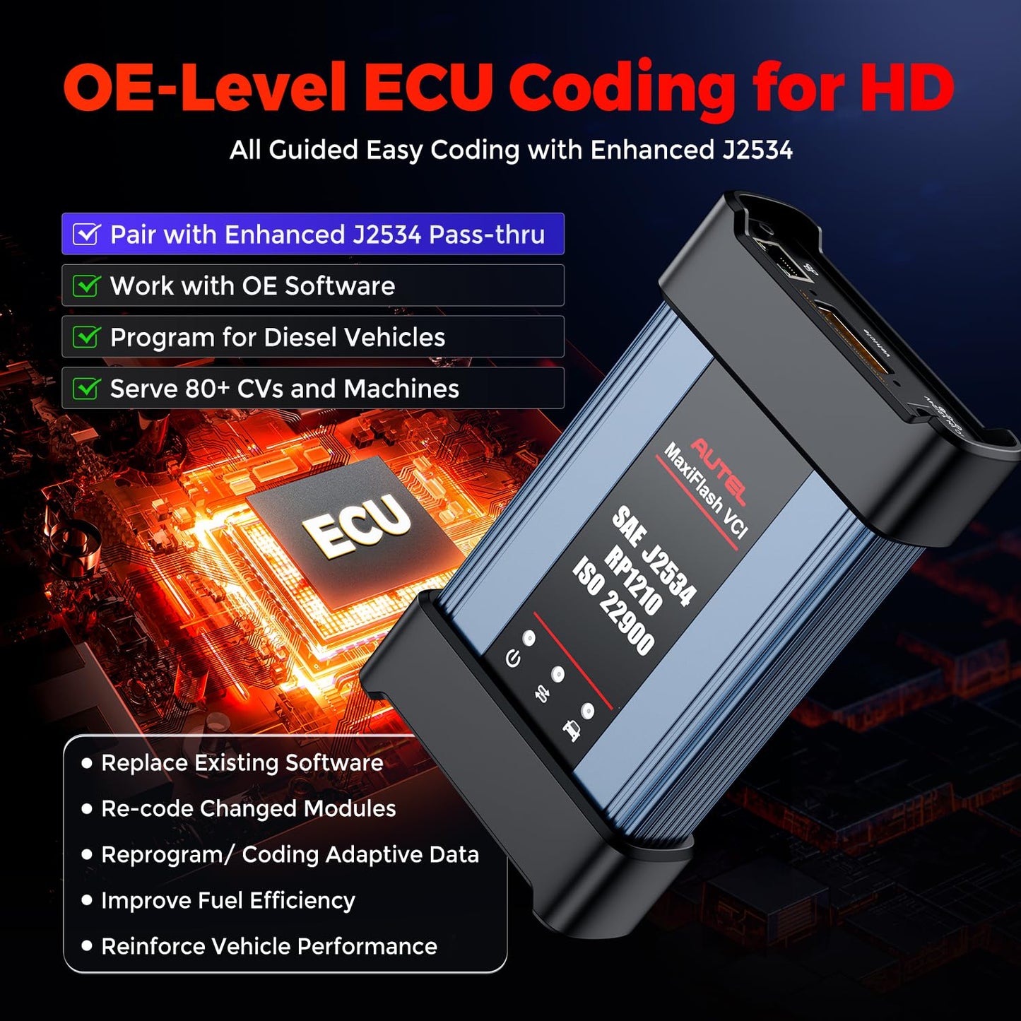 Autel MS909CV Heavy Duty Truck Scanner | 2025 Top CV Diagnostic Tool
