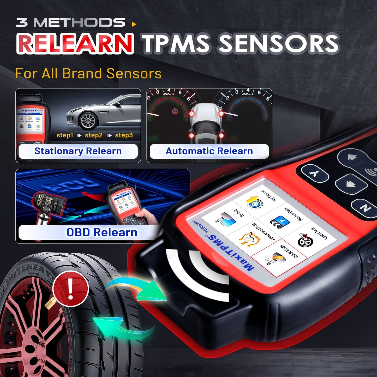 Autel MaxiTPMS TS508WF WiFi TPMS Programming & Reset Tool 2025