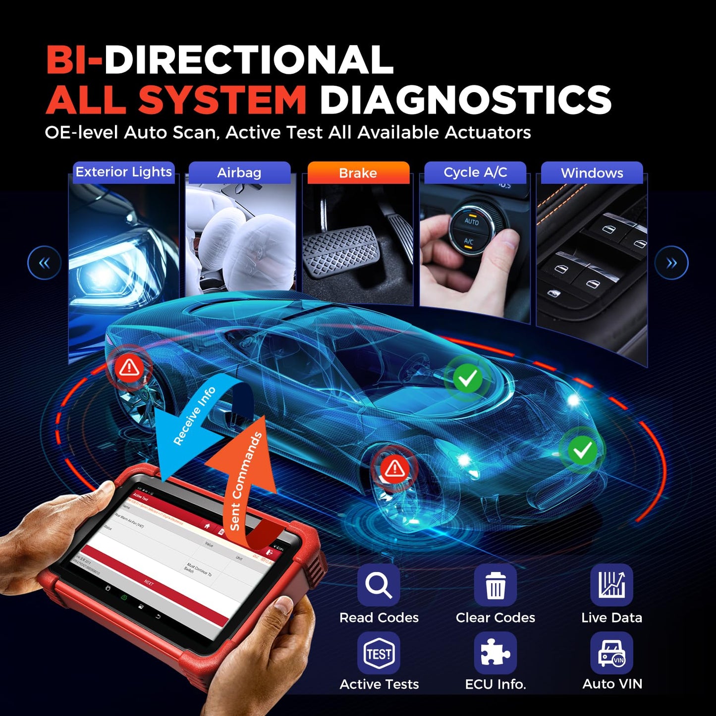 LAUNCH X431 CRP919XBT Elite 2025 Wireless OBD2 Scanner