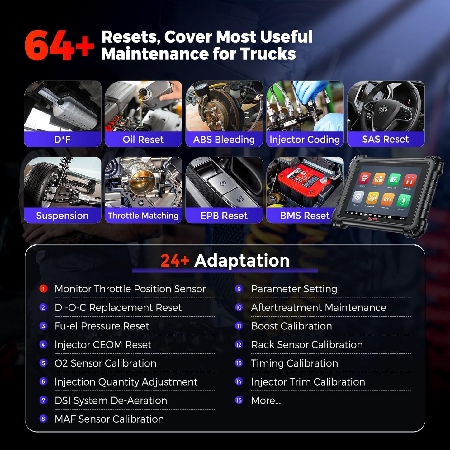 Autel MS909CV Heavy Duty Truck Scanner | 2025 Top CV Diagnostic Tool