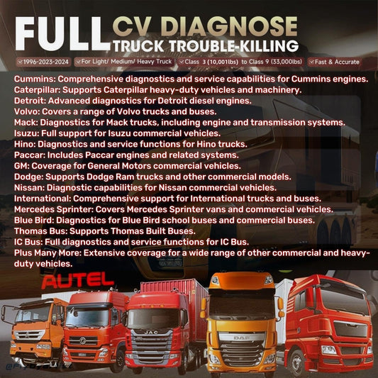 Autel MaxiDiag MD600CV Truck Scanner | 2024 Heavy Duty Diagnostics