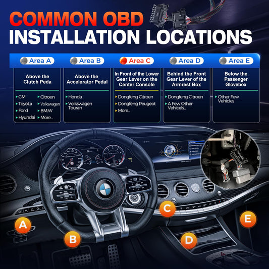 Autel 16 Pin OBD2 Y Splitter Extension Cable - Dual Port Adapter