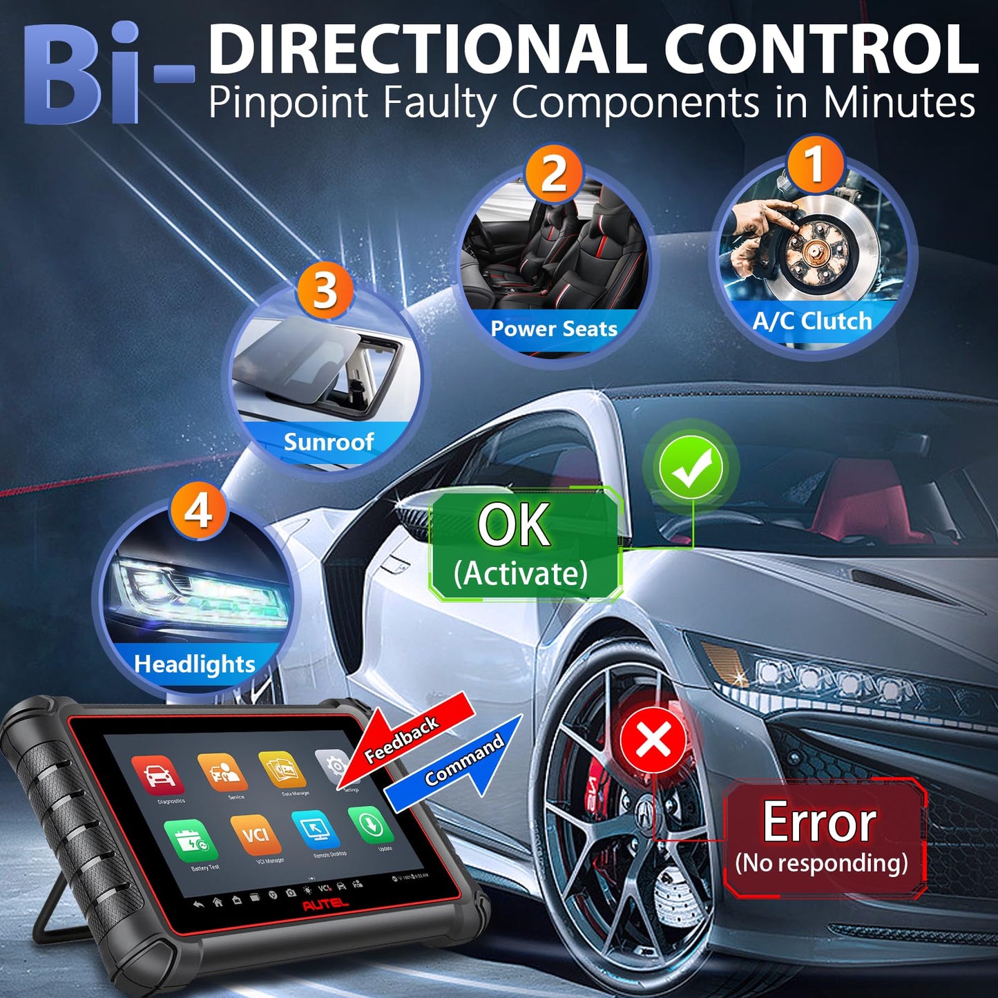 Autel MaxiPRO MP900Z-BT 2025 ECU Coding Scanner with MV108