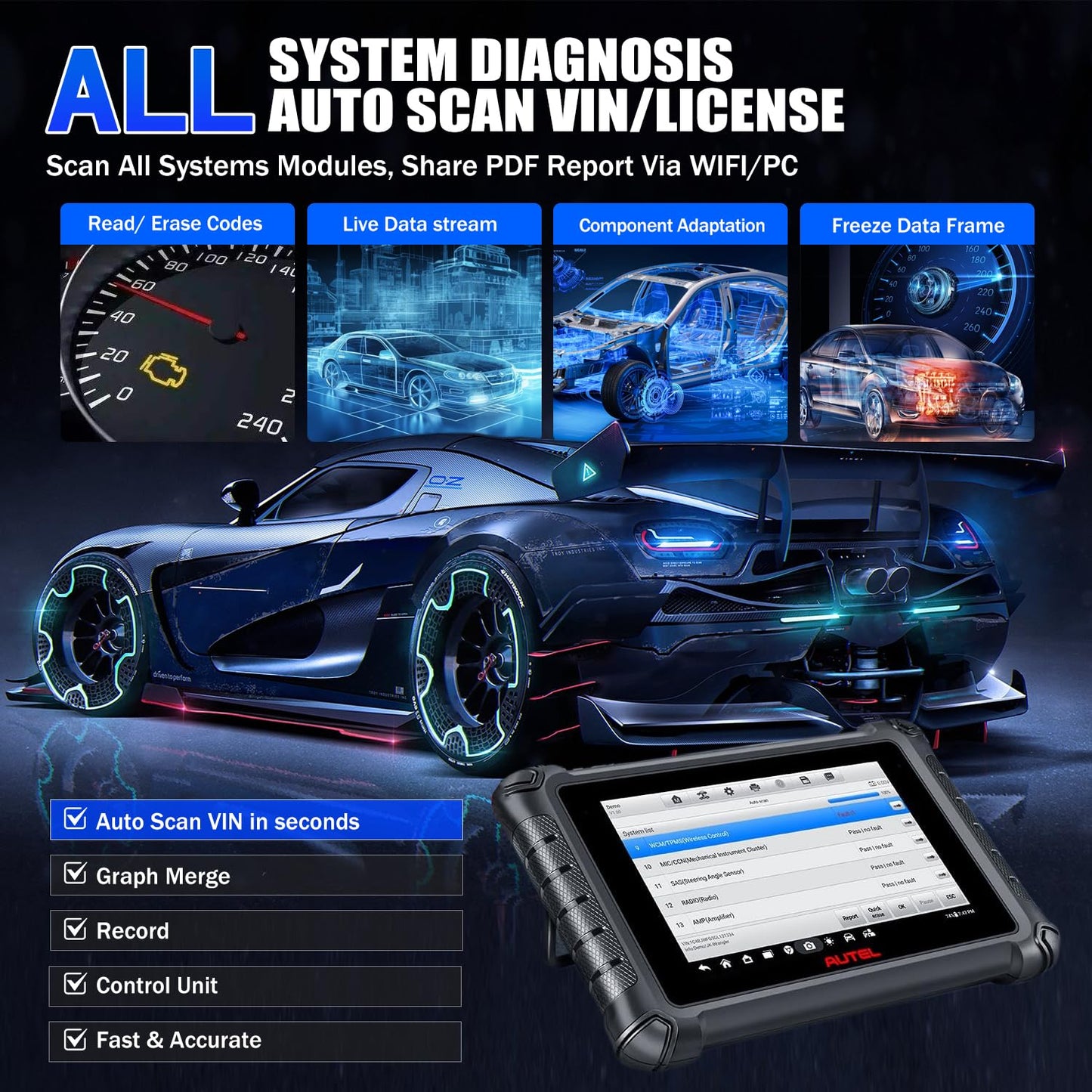 Autel MX900 OBD2 Scanner – 2025 All-System Diagnostic Tool