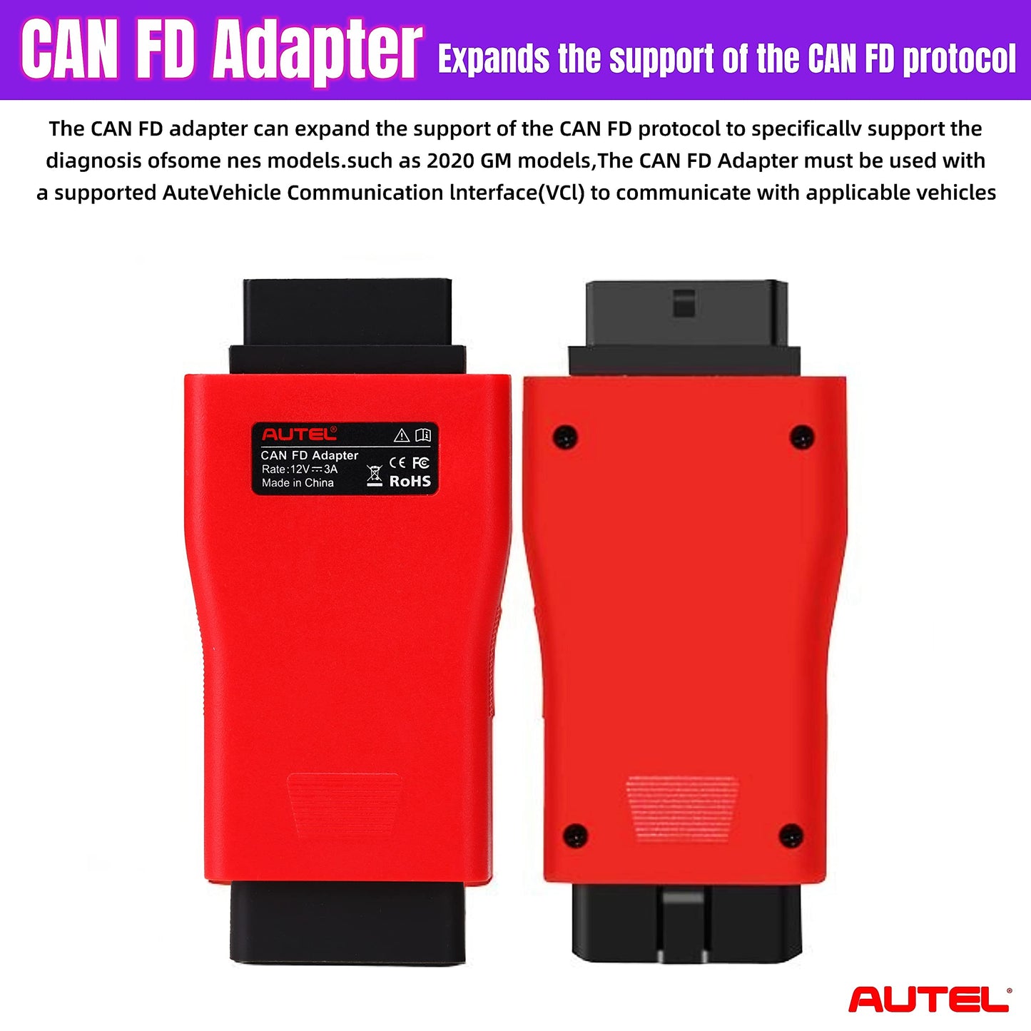 Autel CAN FD Protocol Adapter for GM Vehicles – Compatible with MX808, MS906 & More