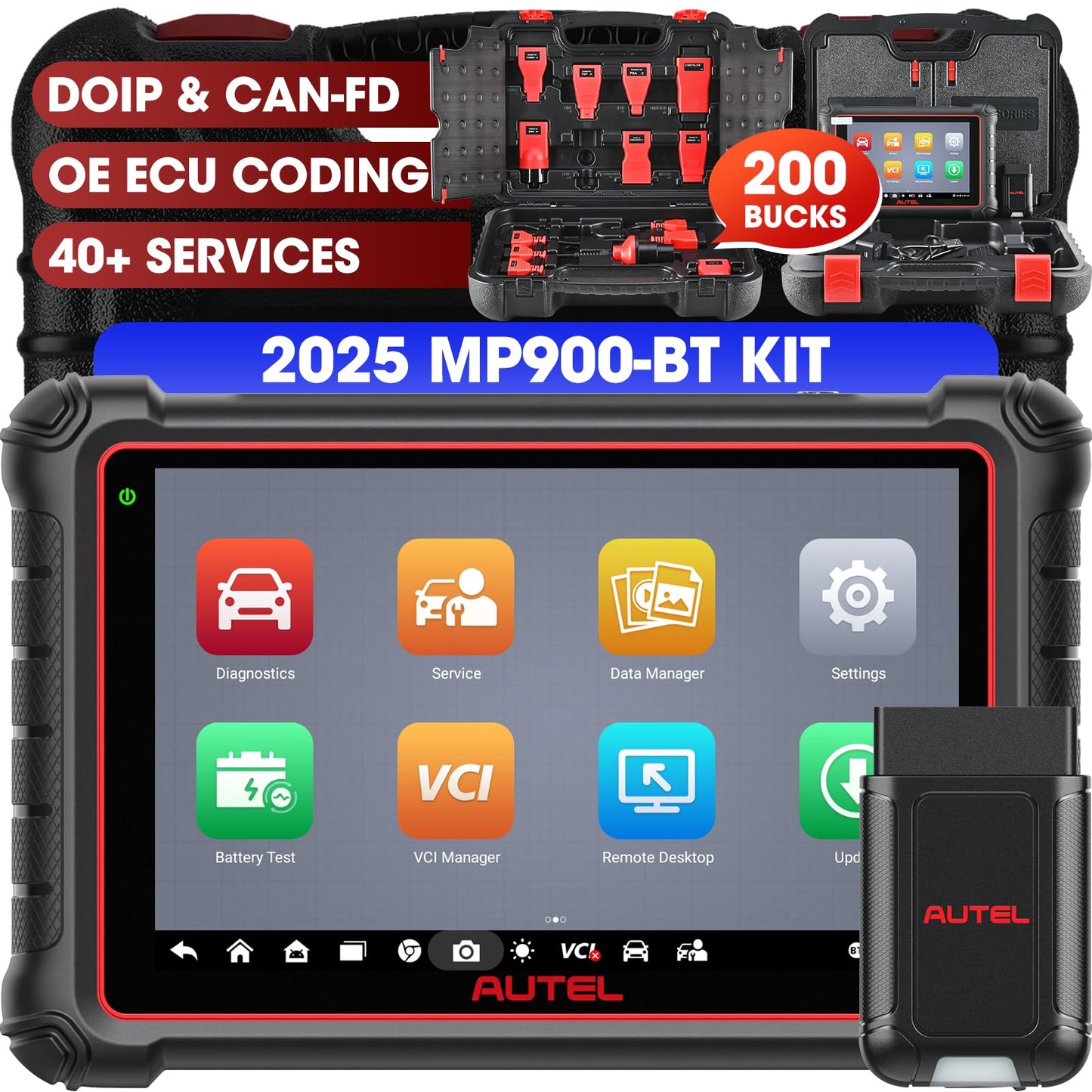 Autel MaxiPRO MP900-BT Kit 2025 Scanner with ECU Coding