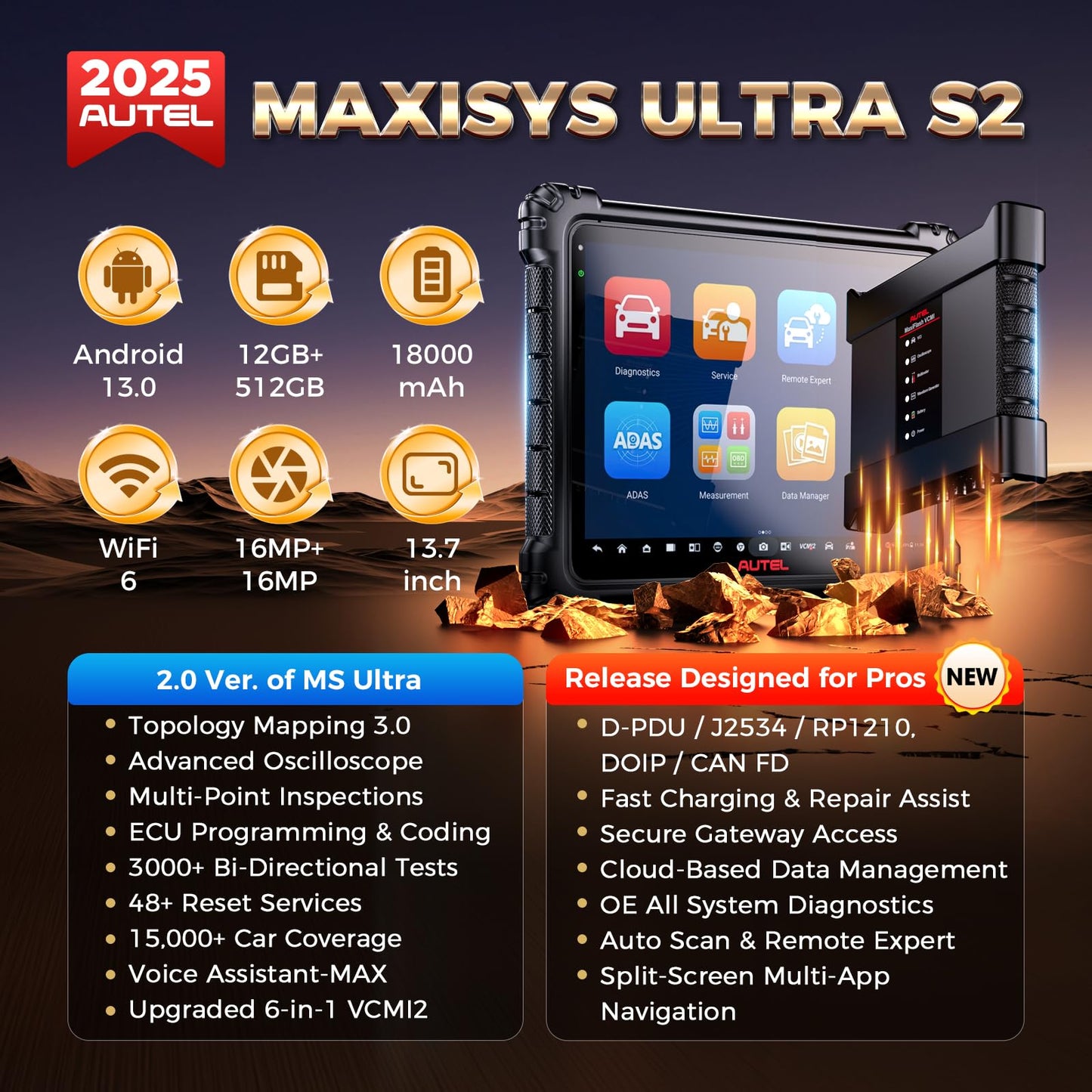 Autel MaxiSYS Ultra S2 – 2025 AI Diagnostic Scanner