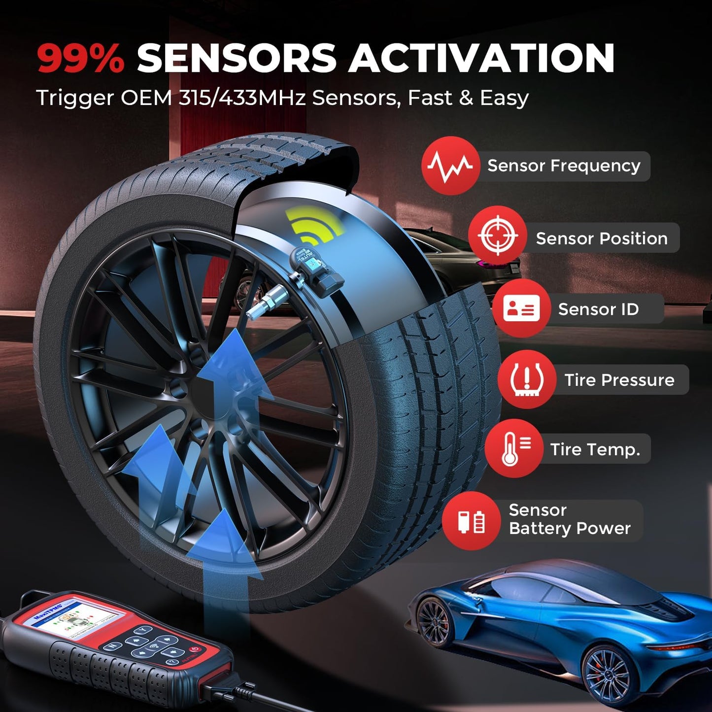 Autel MaxiTPMS TS508WF WiFi TPMS Tool – 2025 Version