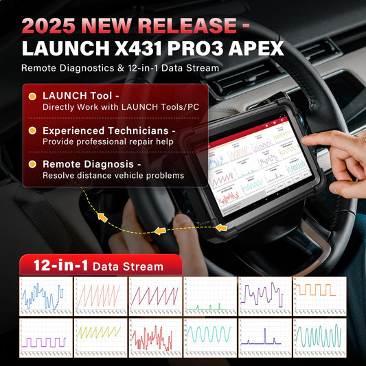 Launch X431 PRO3 APEX Wireless OBD2 Scanner 2025 Upgrade