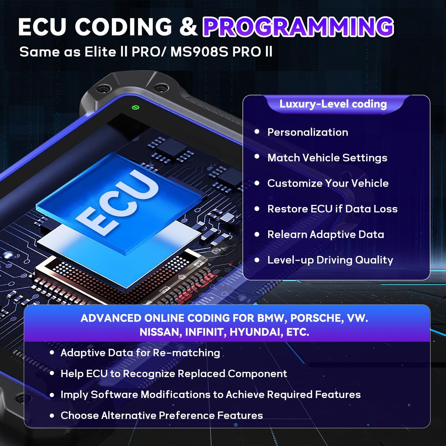Autel IM608 PRO II Scanner – 2025 ECU Coding & All-System Tool