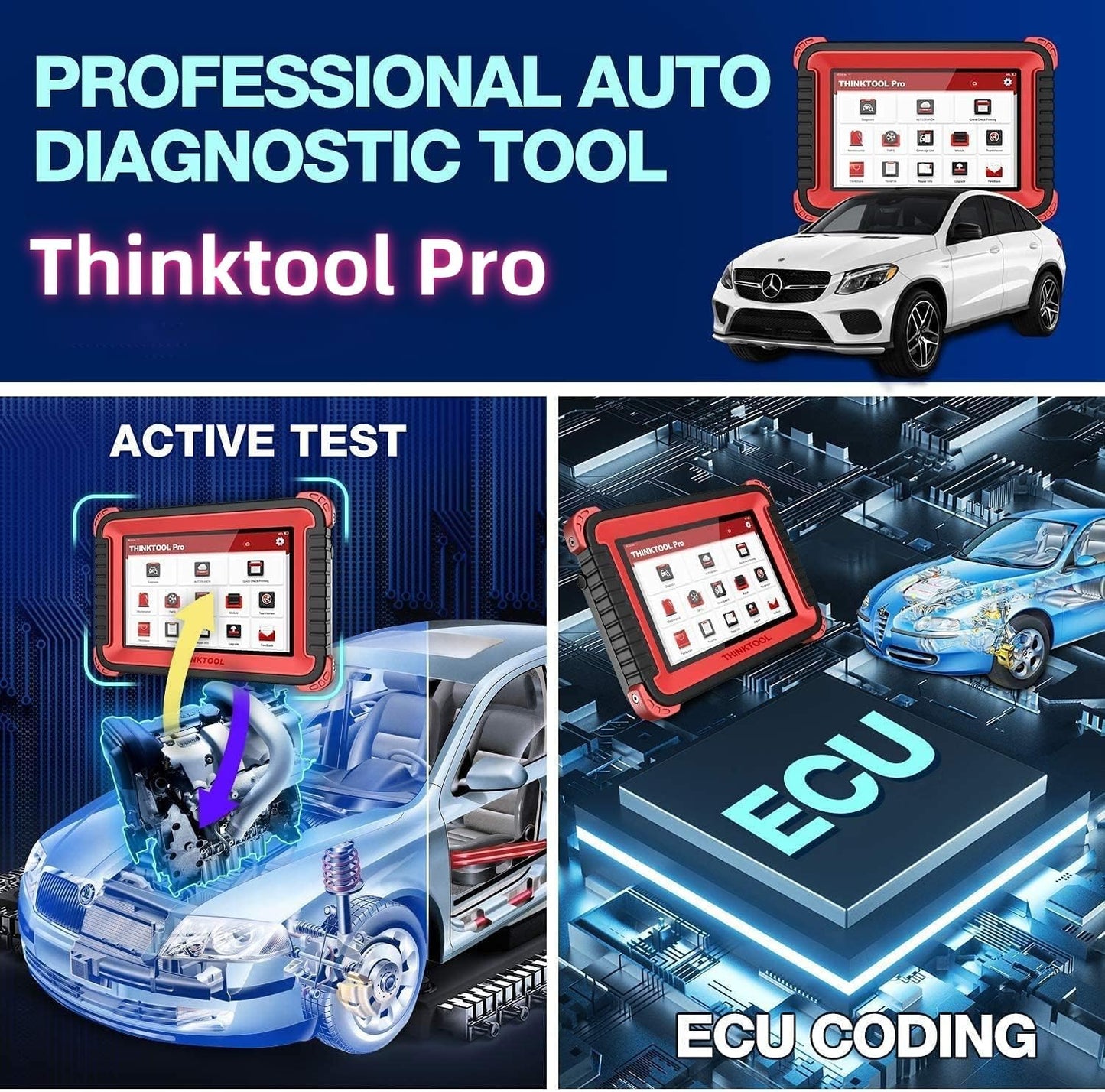 Thinktool Pro Bi-Directional OBD2 Scanner – 34+ Resets & ECU Coding