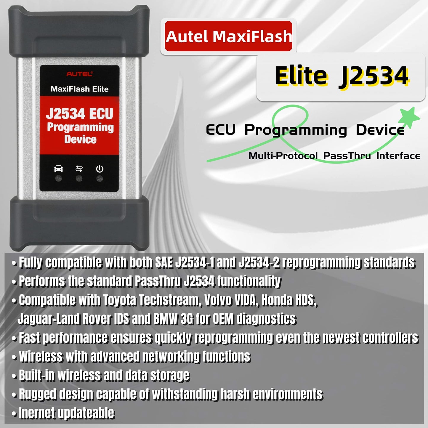 Autel MaxiFlash Elite J2534 ECU Programmer – Multi-Protocol Interface