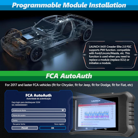 LAUNCH X431 Creader Elite 2.0 FGC – American Vehicle OBD2 Scanner