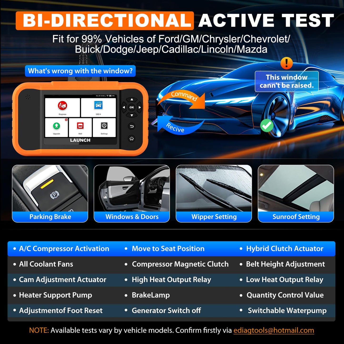 LAUNCH X431 Creader Elite 2.0 FGC – 2025 Bi-Directional OBD2 Scanner
