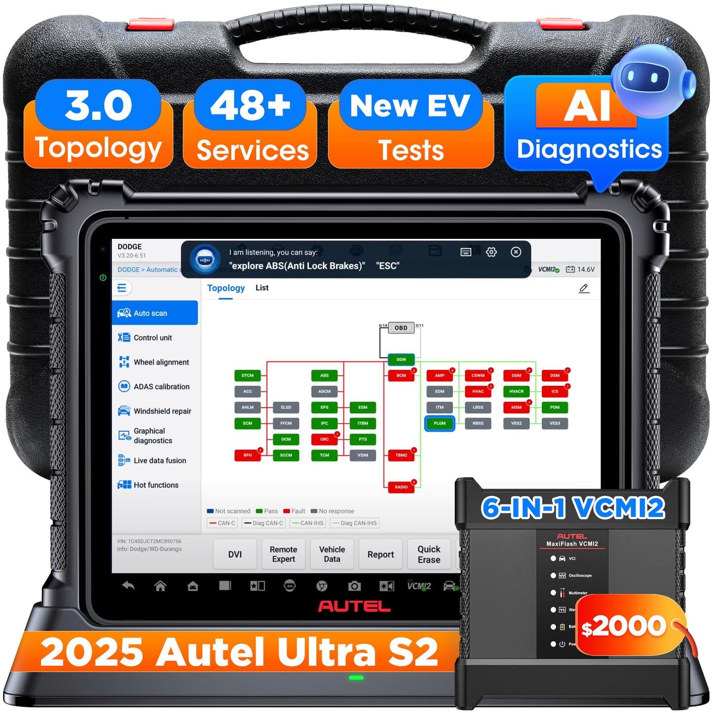 Autel MaxiSYS Ultra S2 – 2025 AI Diagnostic Scanner
