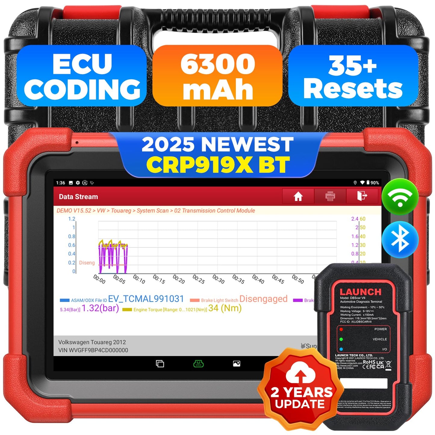 LAUNCH X431 CRP919XBT Elite 2025 Wireless OBD2 Scanner
