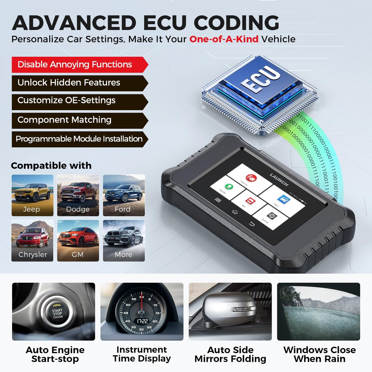 LAUNCH X431 Creader Elite 2.0 FGC OBD2 Scanner for FGC