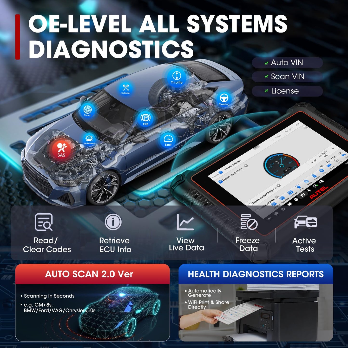 Autel MaxiPRO MP900 2025 ECU Coding & Bi-Directional OBD2 Scanner