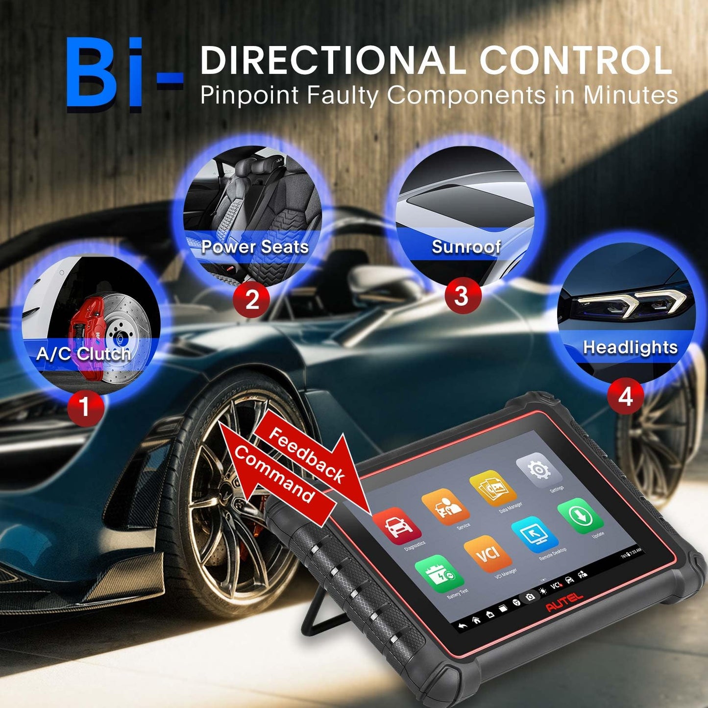 Autel MaxiPro MP900Z-BT Scanner | 40+ Services & ECU Coding Tool 2024