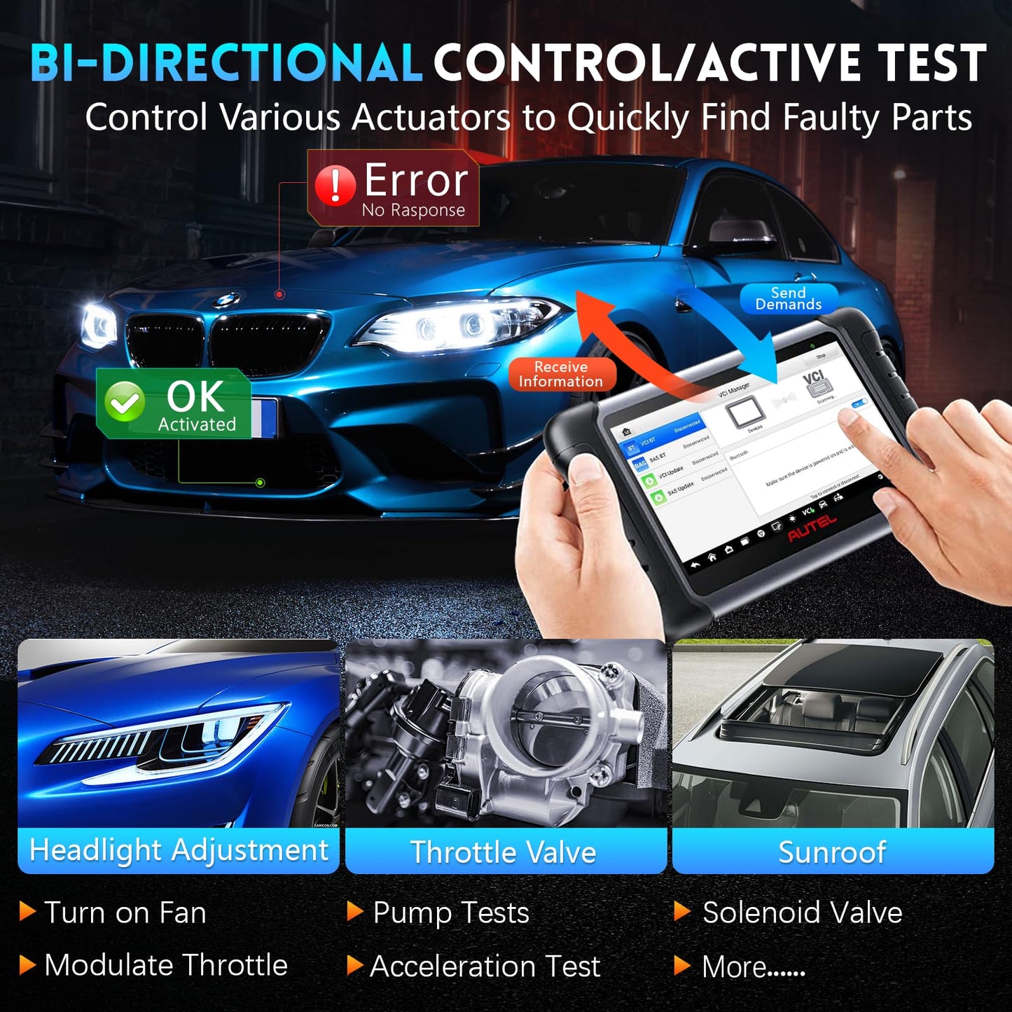 Autel MK808Z-BT Scanner + MV108 – 2025 Upgrade, 28+ Services