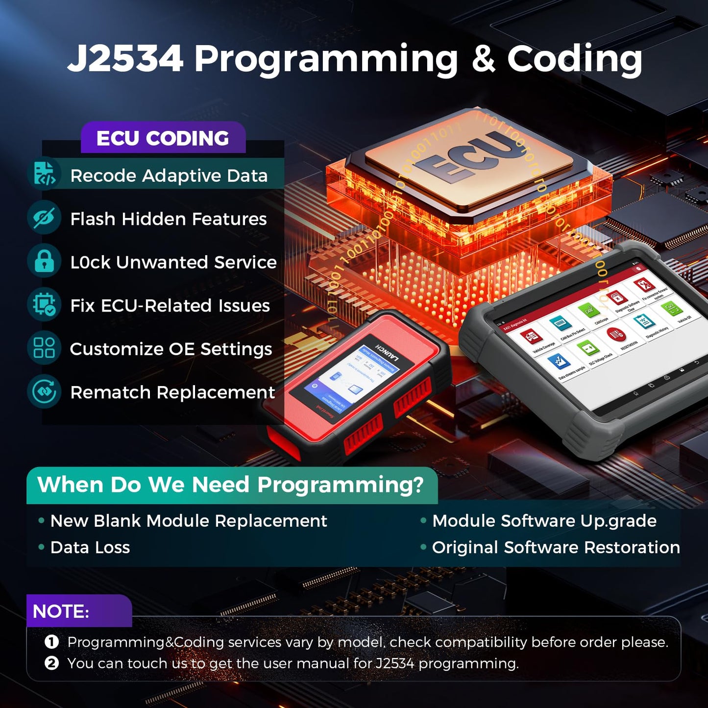 LAUNCH X431 PRO3 V+ Elite | 2025 J2534 ECU Coding Scan Tool
