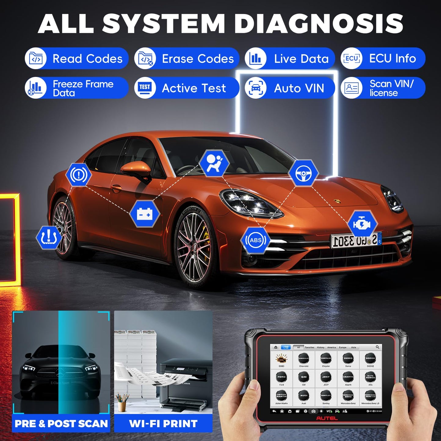 Autel MaxiCOM MK900 Scanner – 2025 Bi-Directional Diagnostic Tool