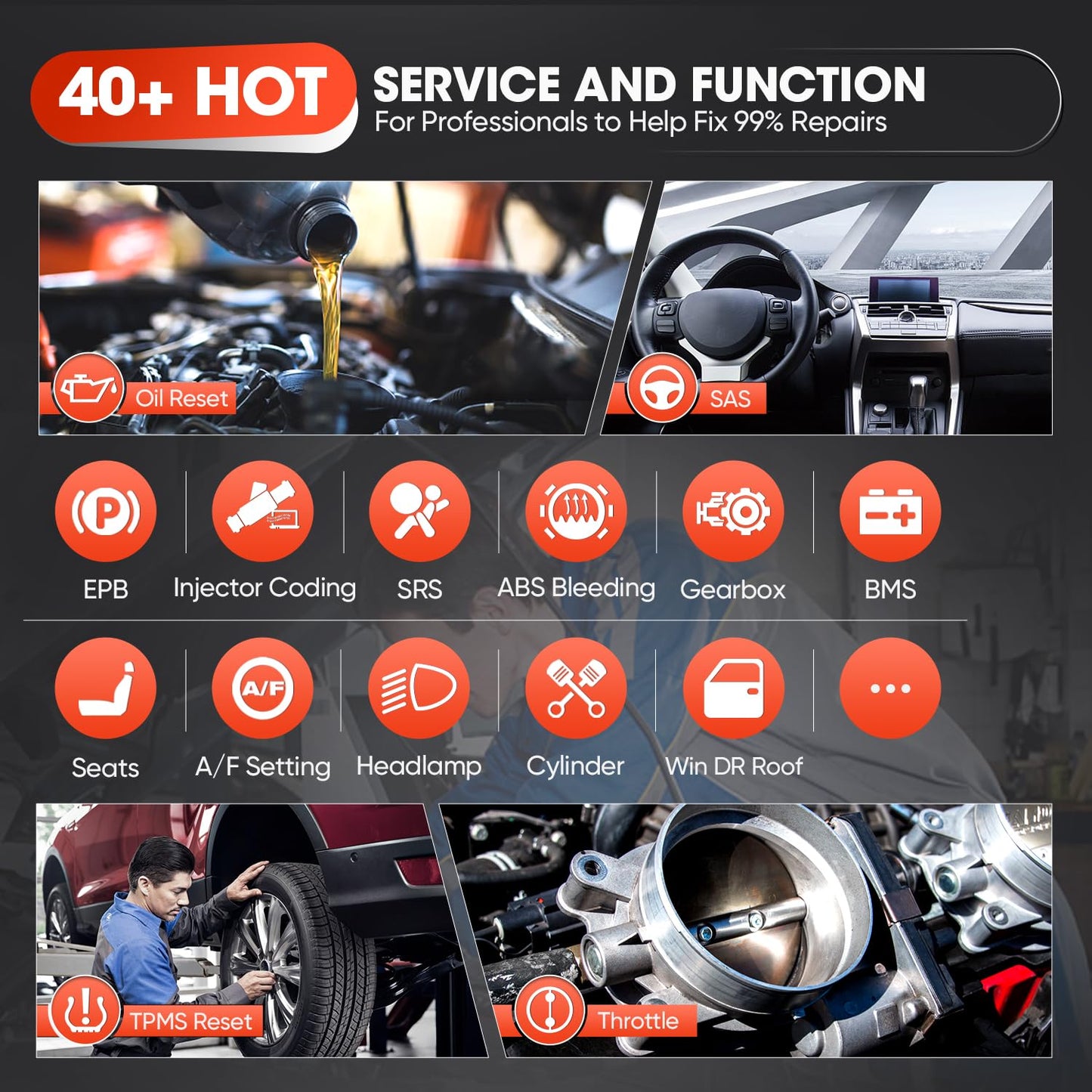 Autel MaxiSys MS909 Scanner 2025 – Intelligent ECU Coding & 40+ Services