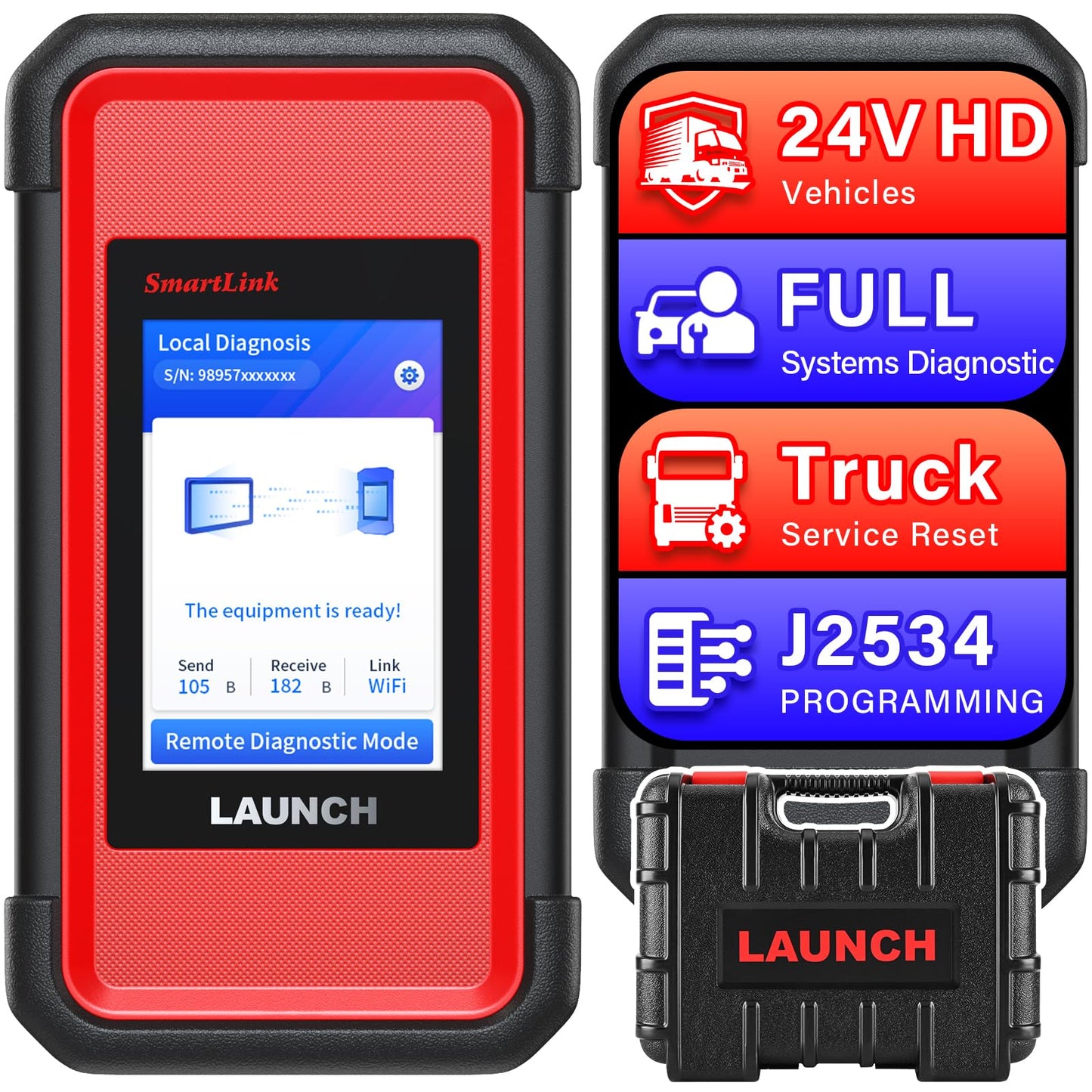 LAUNCH X431 Remote Diesel Truck Scanner – HD 24V Bidirectional Tool