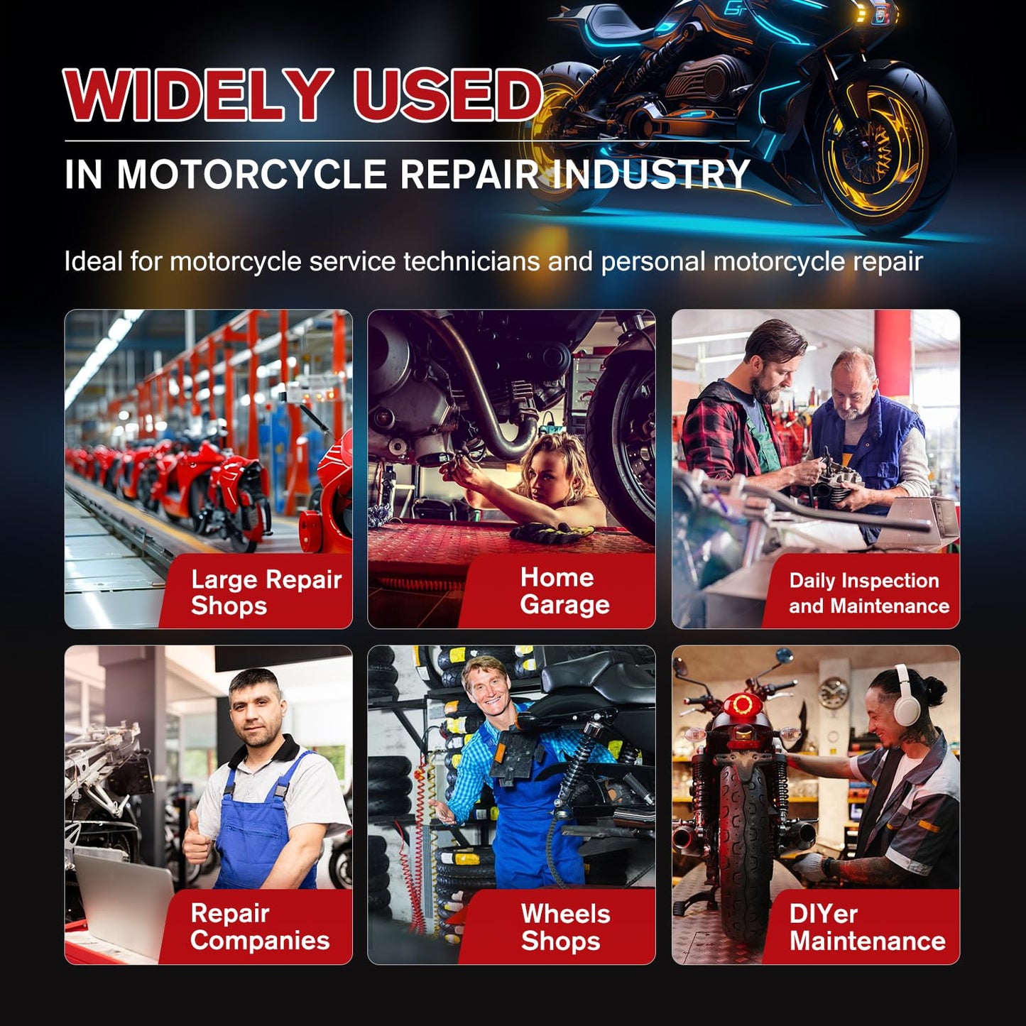Autel Euro 5 6-Pin OBD Adapter for Motorcycle Diagnostics