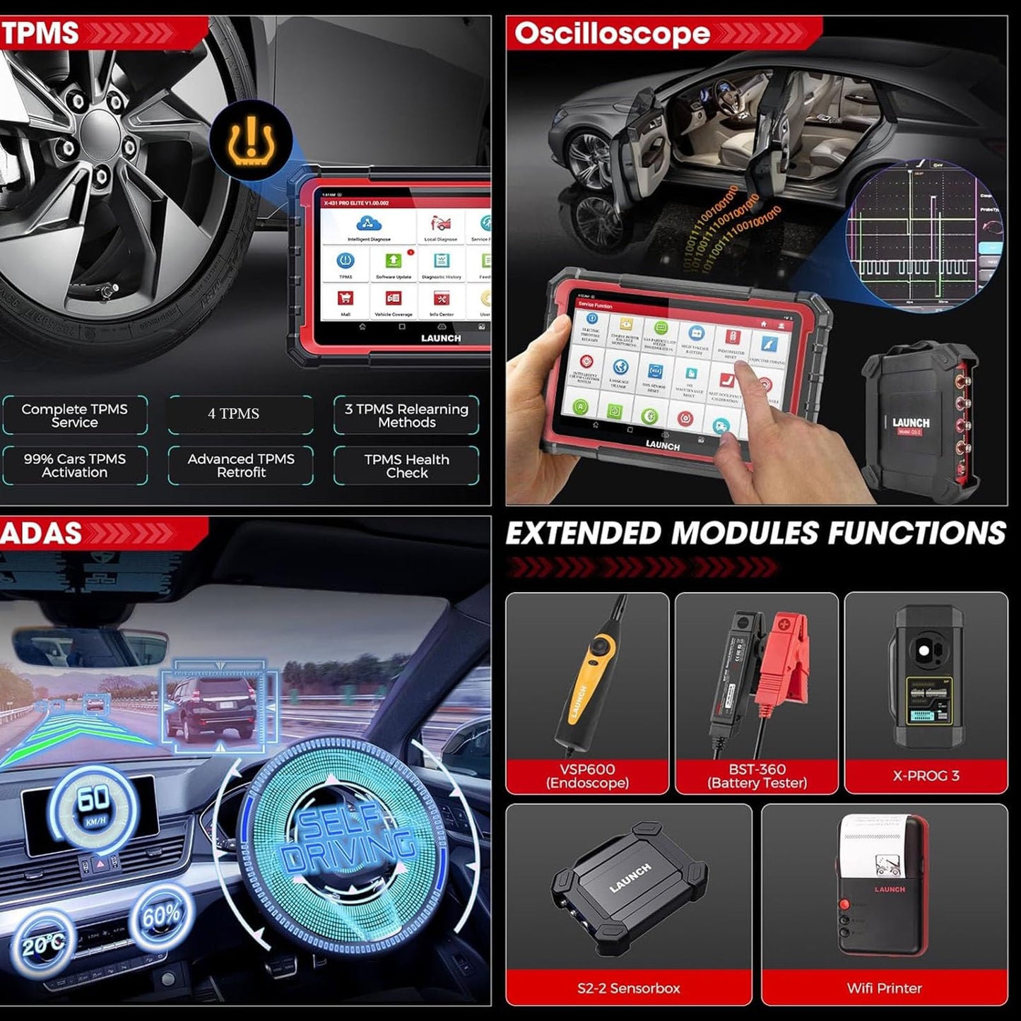 LAUNCH X431 PRO Elite 2024 Bi-Directional OBD2 Diagnostic Tool