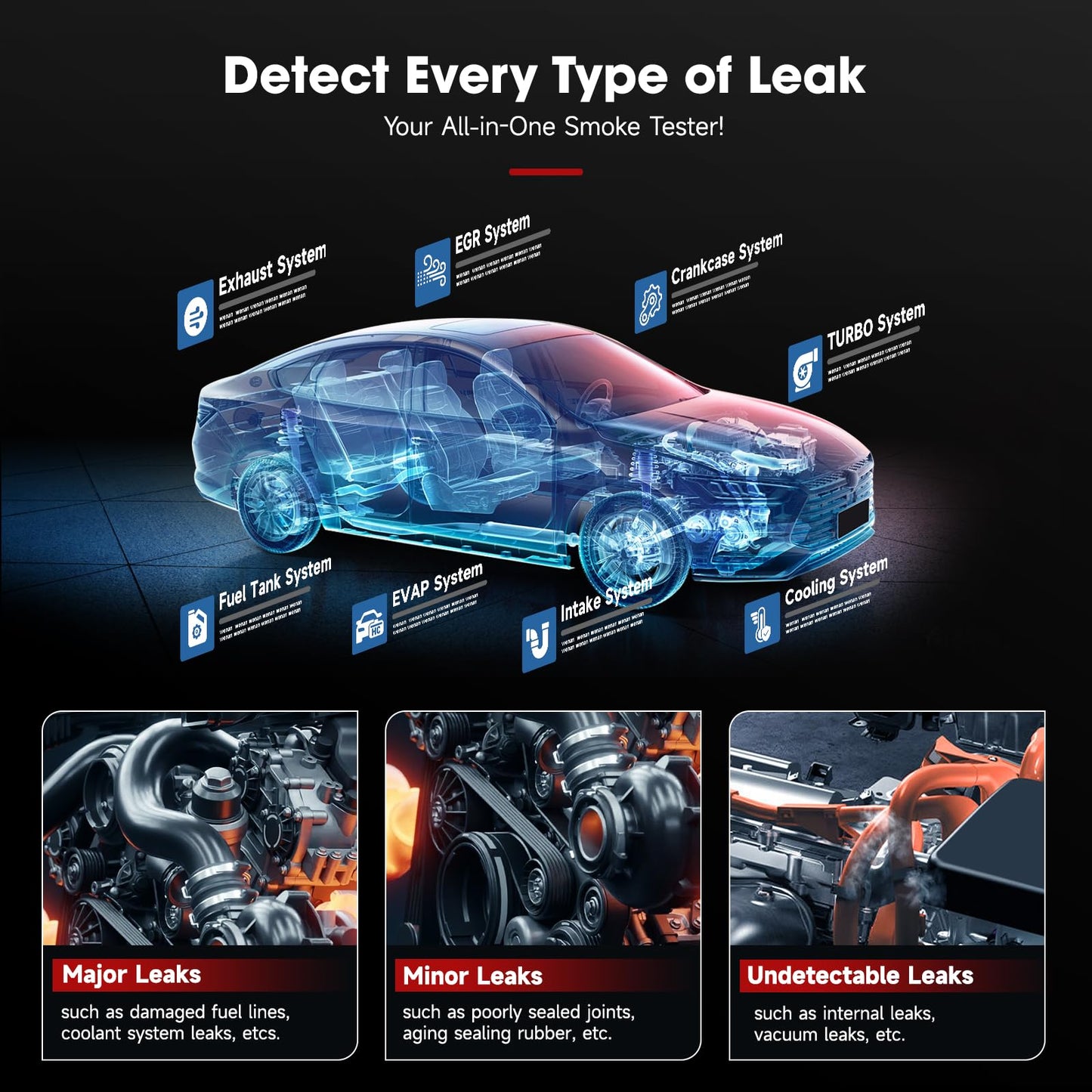 ANCEL L3000 PRO Digital Automotive Smoke Machine with Built-in Air Pump
