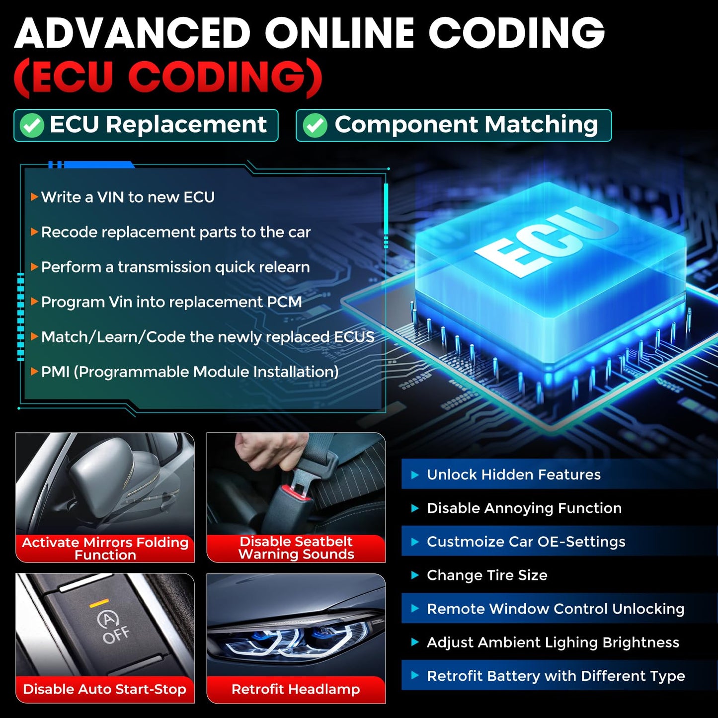LAUNCH X431 PRO3 ACE 2025 Elite Scanner – ECU Coding & 55+ Resets