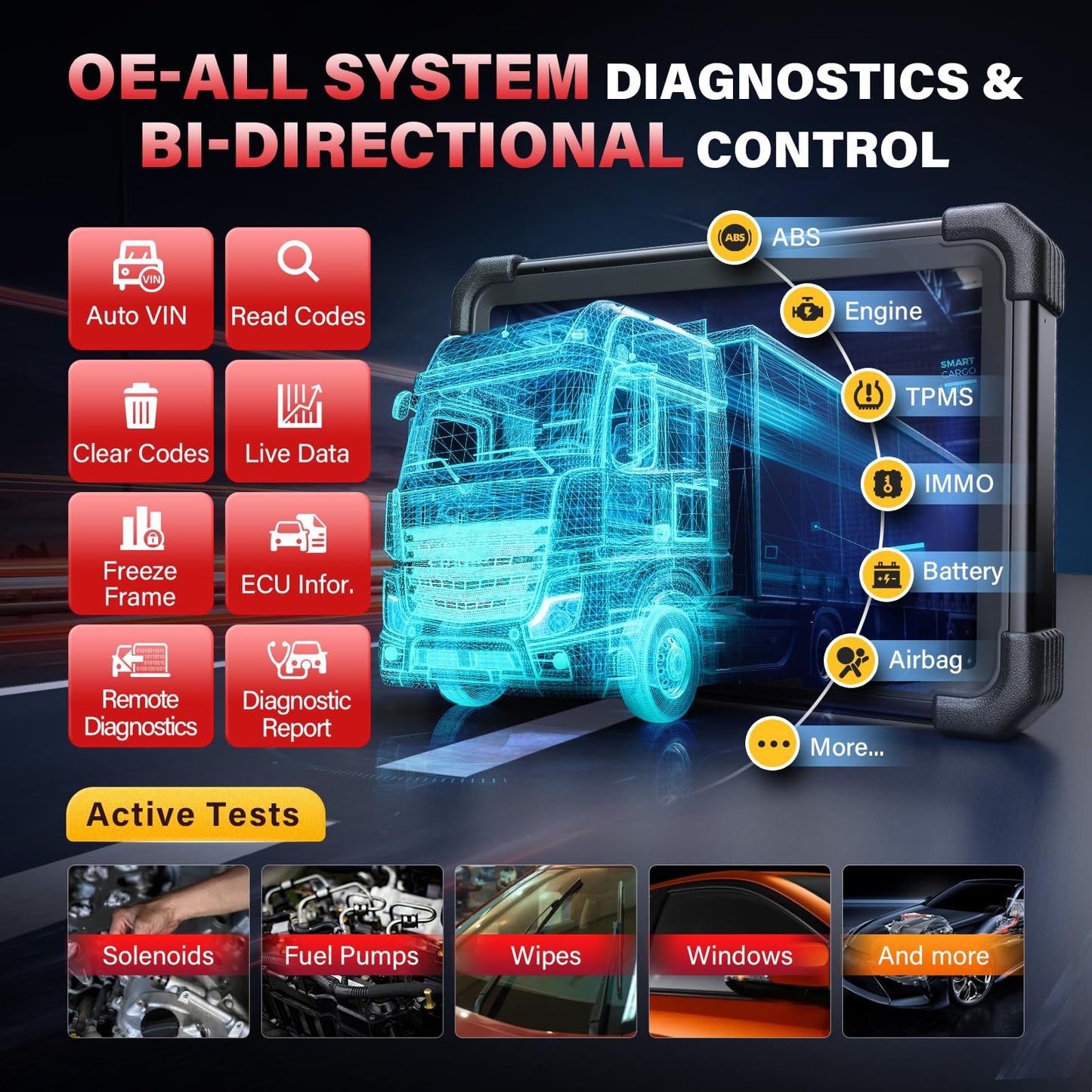 Launch X431 PRO3 APEX Wireless OBD2 Scanner 2025 Upgrade