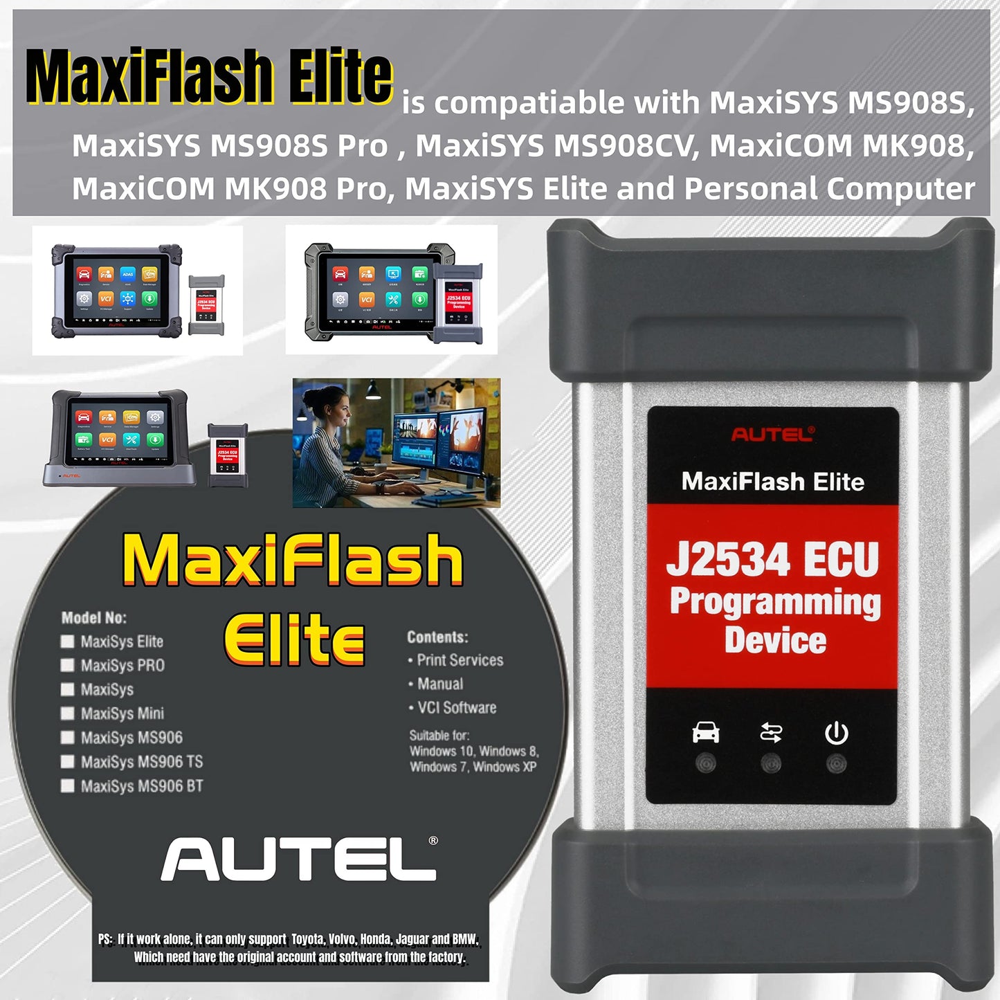 Autel MaxiFlash Elite J2534 ECU Programmer – Multi-Protocol Interface