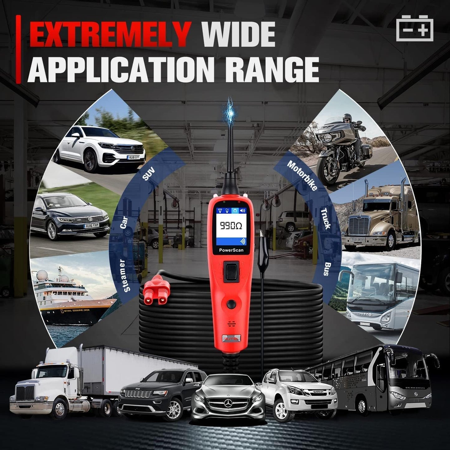 Autel PowerScan PS100 Circuit Tester – 12V/24V Diagnostic Tool