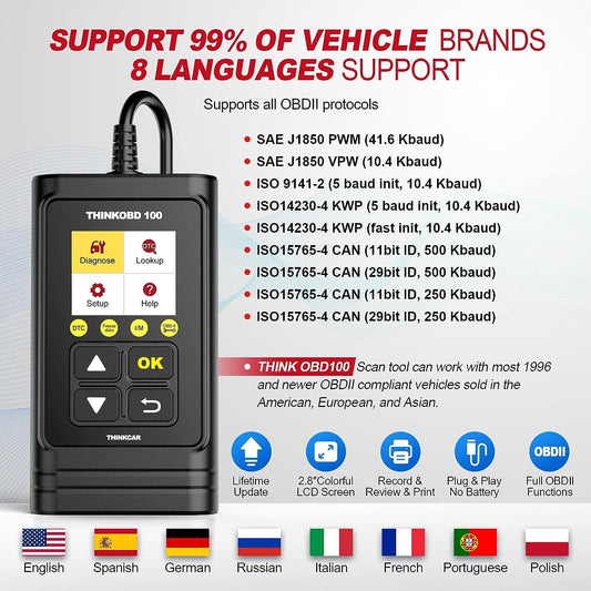 ThinkOBD 100 OBD2 Scanner – Check Engine Code Reader
