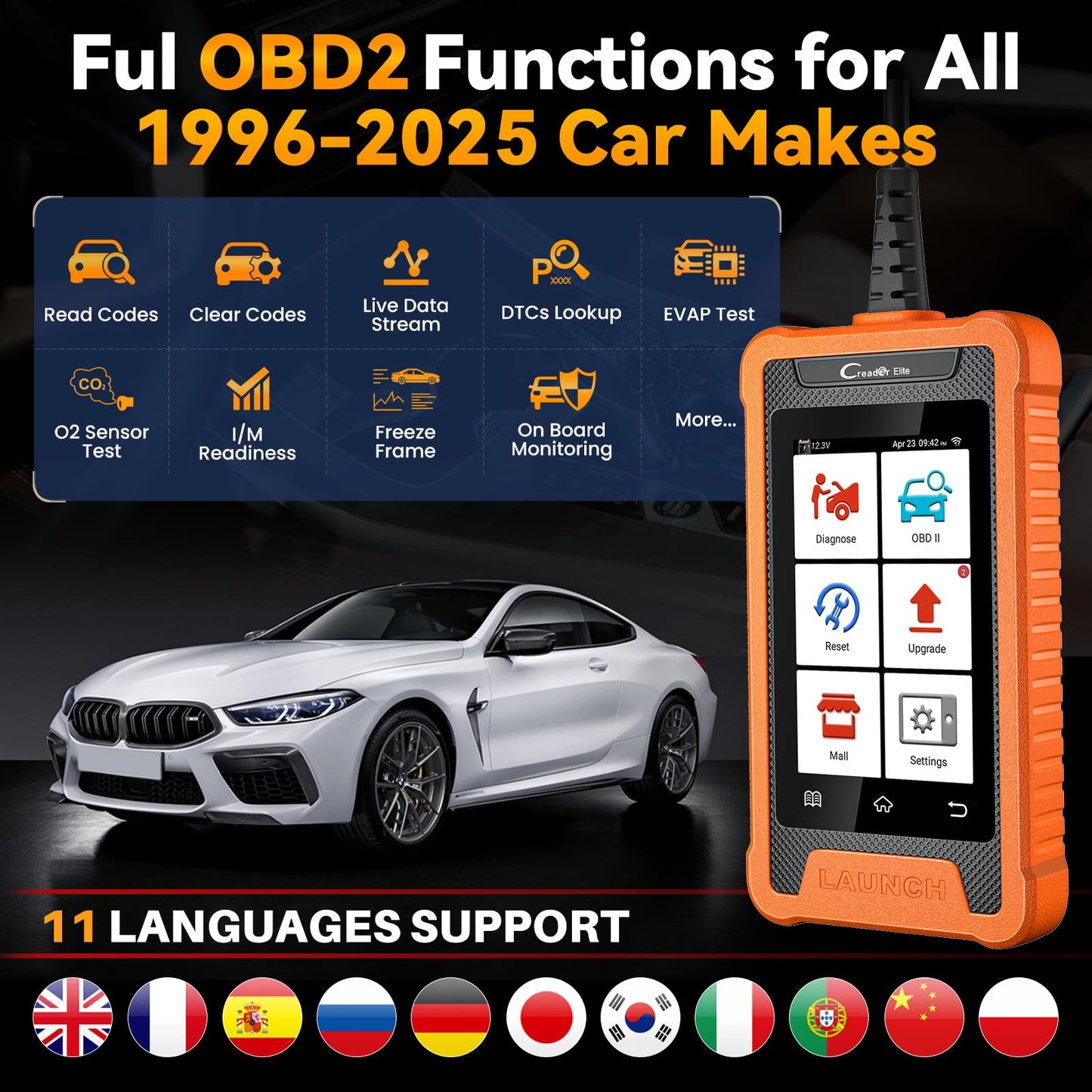 Launch X431 Elite 2025 Nissan Infiniti OBD2 Scanner with Reset
