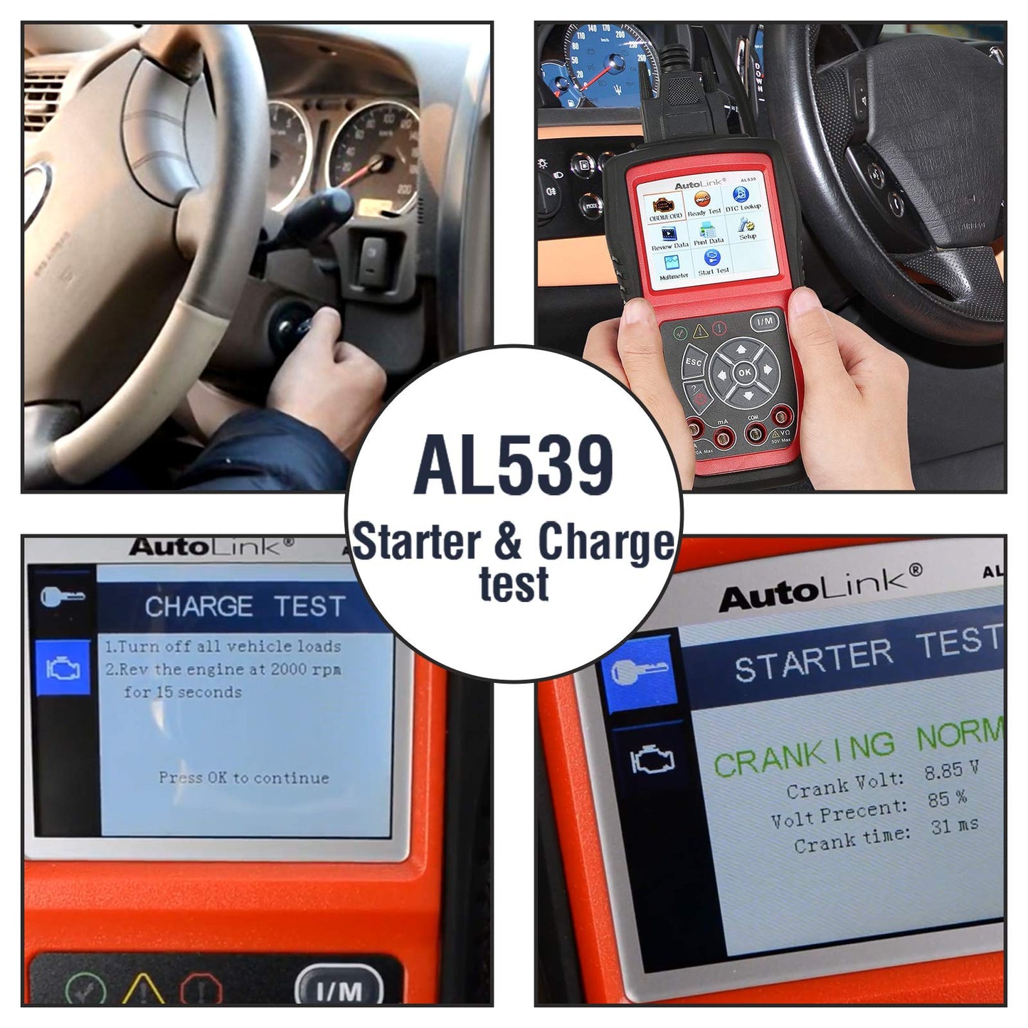 Autel AutoLink AL539 OBD2 Scanner with Multimeter & Code Reader