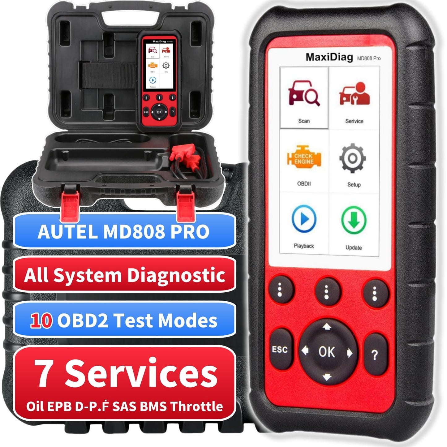 Autel MaxiDIAG MD808 Pro Full-System OBD2 Diagnostic Scanner