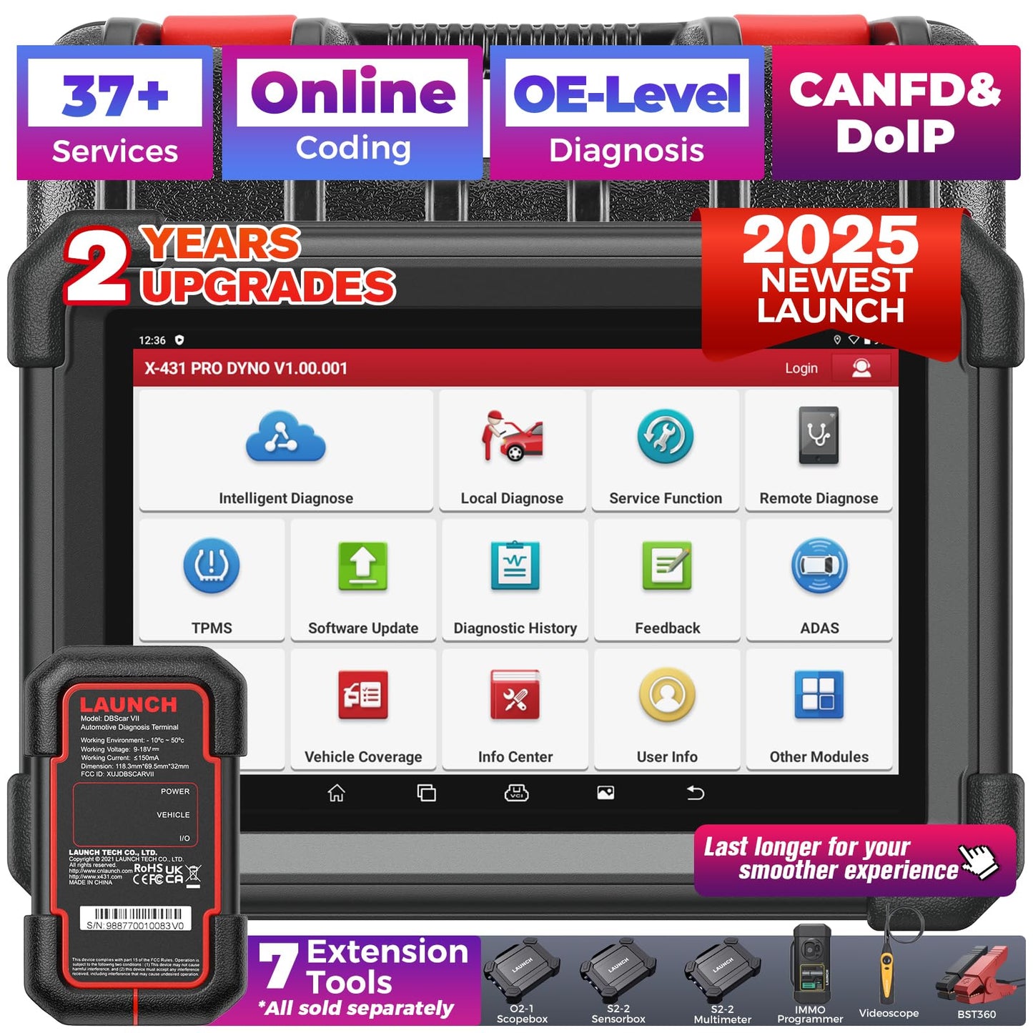 LAUNCH X431 PRO Dyno 2025 - Advanced ECU Coding & 38+ Reset Tools