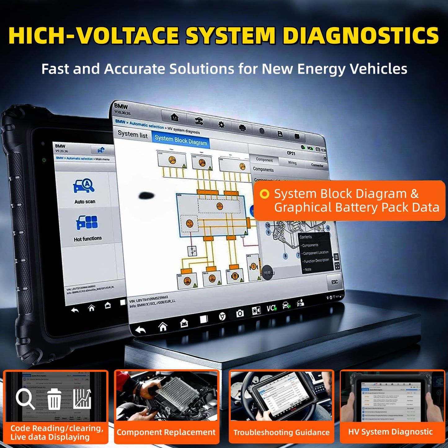 Autel MaxiSys Ultra EV 2025 Scanner with VCMI & EVDiag Kit