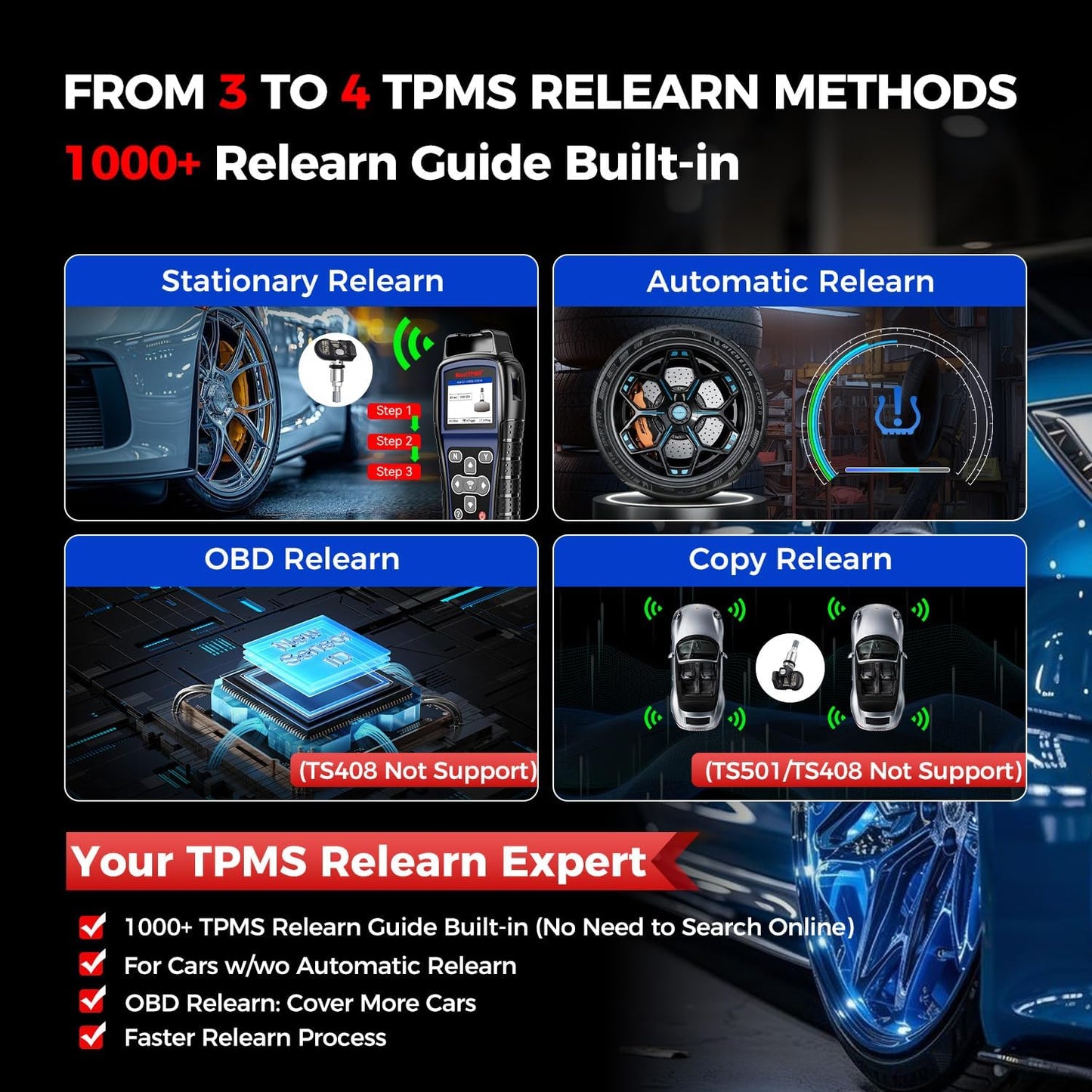 Autel MaxiTPMS TS501 PRO TPMS Relearn & Programming Tool 2025