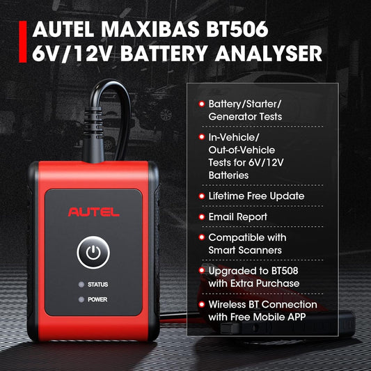 Autel MaxiBAS BT506 2025 Car Battery Tester 6V/12V CCA Analyzer