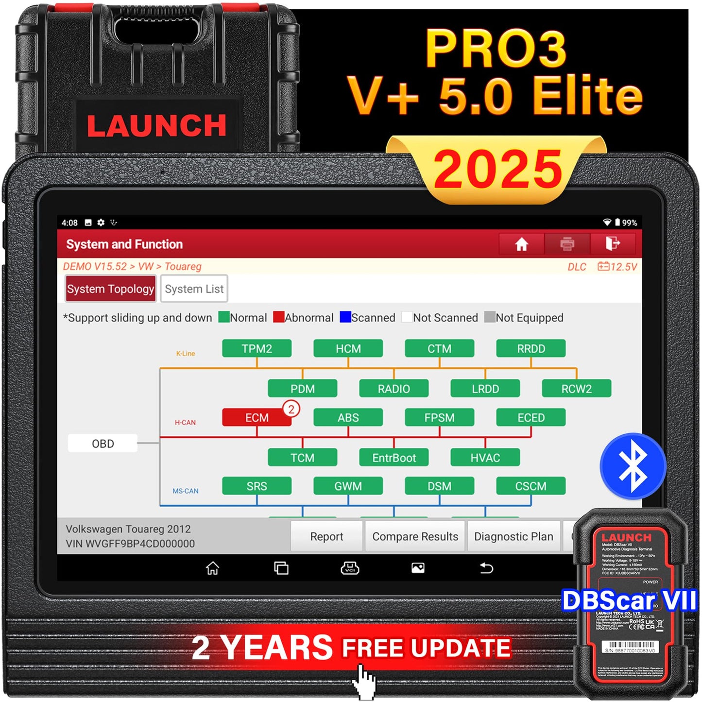 LAUNCH X431 PRO3 V+ 5.0 Elite 2025 Bidirectional Truck & Car Scanner