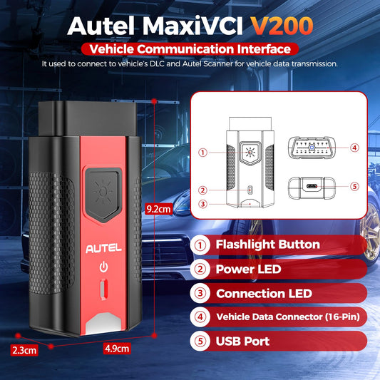 Autel MaxiVCI V200 Wireless OBD2 Dongle for MaxiSYS Scanners